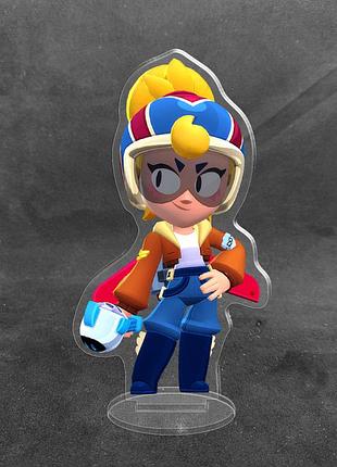 Акриловая коллекционная фигурка brawl stars джанет (g-force janet) 10 см