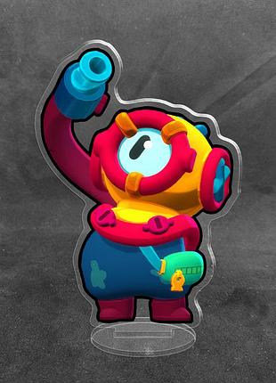 Акрилова колекційна фігурка brawl stars отіс (1) 10 см