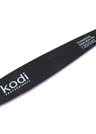 Пилка для ногтей kodi professional №65 конусная 120/240 черная