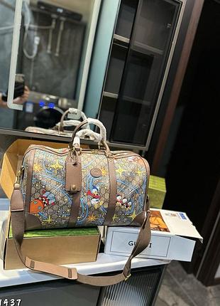 Сумка спортивна gucci disney keepall чоловіча жіноча унісекс