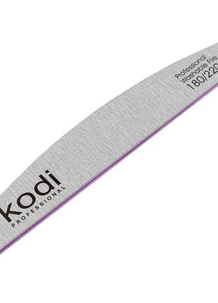 Пилка для ногтей kodi professional №95 полумесяц 180/220 серая