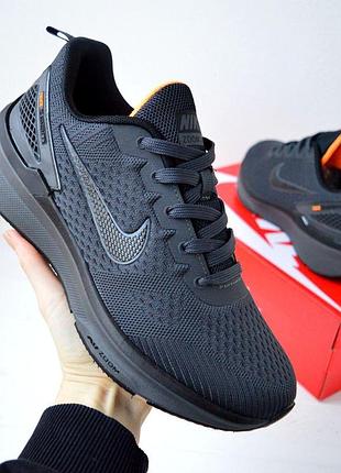 Nike air zoom серые с оранжевым мужским текстильные кроссовки размер 44 (28,5 см)