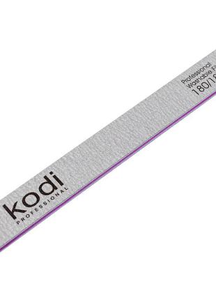 Пилка для нігтів kodi professional №103 пряма 180/180 сіра