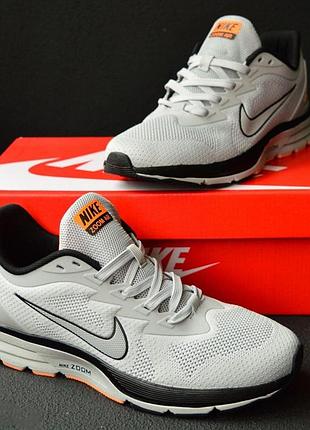 Nike air zoom сірі з помаранчевим чоловічі сітка кросівки розмір 43 (28 см)