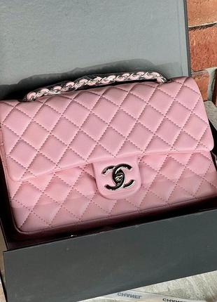Женская сумка chanel,розовая