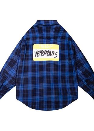 Сорочка чоловіча vetements унісекс у клітинку