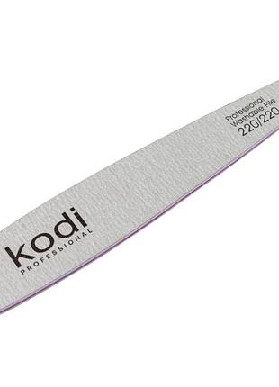 Пилка для нігтів kodi professional №148 конусна 220/220 світло-сіра