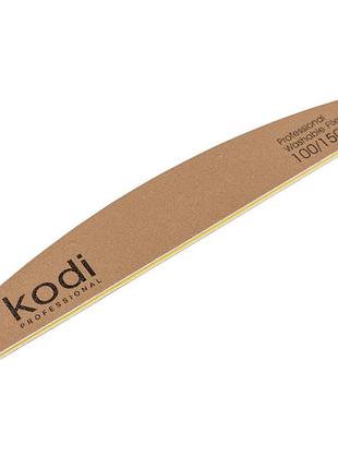 Пилка для нігтів kodi professional №2 півмісяць 100/150 золотиста