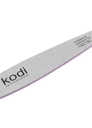 Пилка для нігтів kodi professional №151 конусна 100/150 світло-сіра