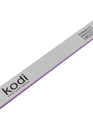 Пилка для нігтів kodi professional №106 пряма 180/220 сіра