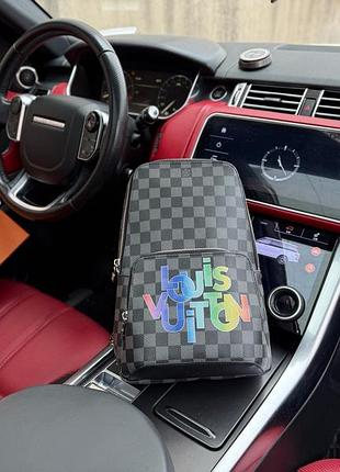Louis vuitton avenue сумка чоловіча бананка графітова