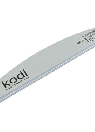 Баф для ногтей kodi professional №157 полумесяц 180/180 серый