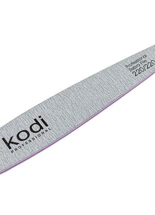 Пилка для нігтів kodi professional №115 конусна 220/220 сіра