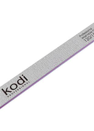 Пилка для ногтей kodi professional №108 прямая 120/180 серая