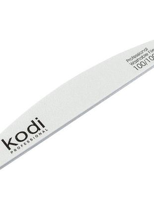 Пилка для нігтів kodi professional №10 півмісяць 100/100 біла
