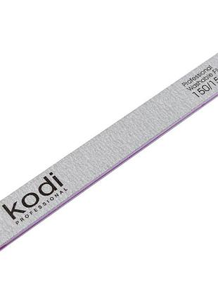 Пилка для нігтів kodi professional №102 пряма 150/150 сіра