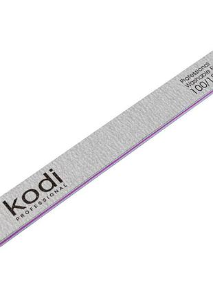 Пилка для нігтів kodi professional №105 пряма 100/180 сіра