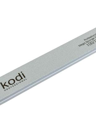 Баф для ногтей kodi professional №159 прямоугольный 100/100 серый