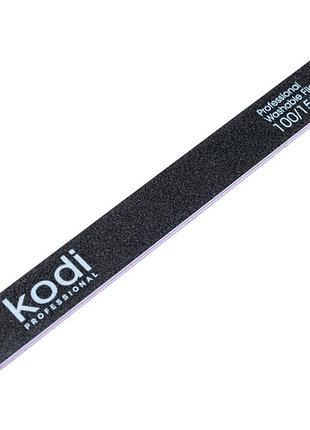 Пилка для нігтів kodi professional №52 пряма 100/150 чорна