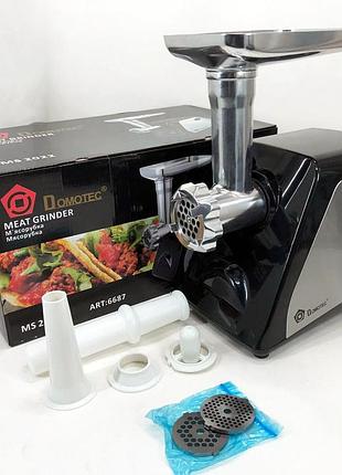 Электрическая мясорубка domotec ms-2022, электромясорубка для дома для домашней колбасы