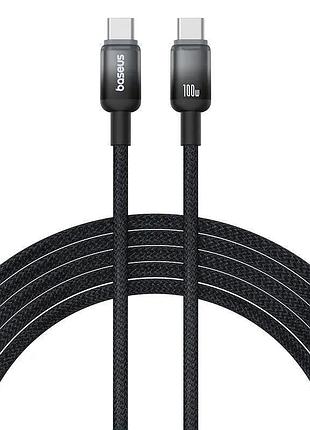 Дата кабель baseus discolor series fast charging type-c to type-c 100w (1m) (p10374902) cluster black