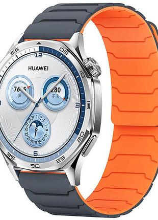 Ремешок dual-color magnetic для smart watch 22mm grey / orange