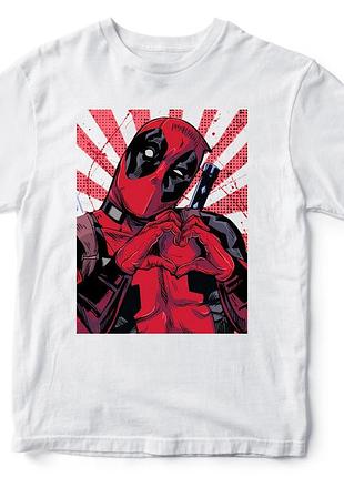 Футболка "deadpool" дедпул 3 белый, 3xl