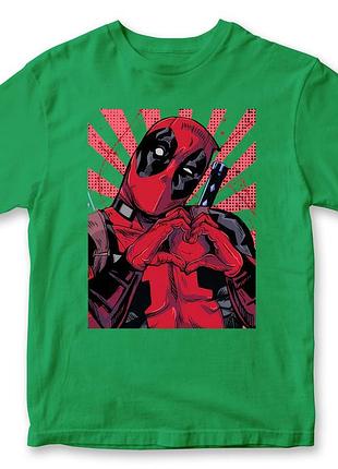 Футболка "deadpool" дедпул 3 зеленый, 2xl