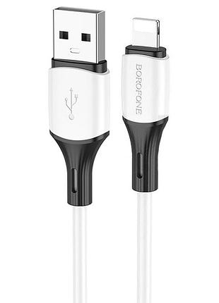 Дата кабель borofone bx79 usb to lightning (1m) белый