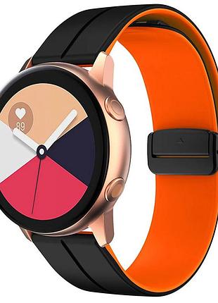 Силиконовый ремешок classy для smart watch 20mm black / orange