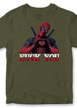Футболка "deadpool" дедпул 2 хаки, 2xl