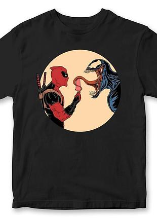 Футболка "deadpool" дедпул 1 черный, 2xl