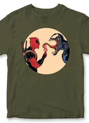 Футболка "deadpool" дедпул 1 хаки, 2xl