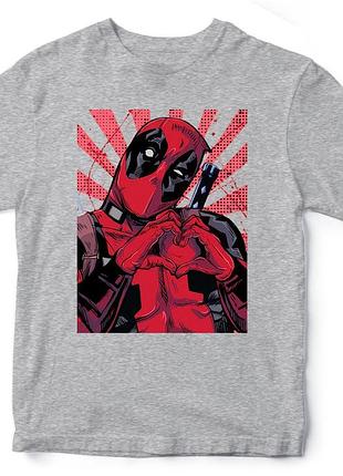 Футболка "deadpool" дедпул 3 серый, xs