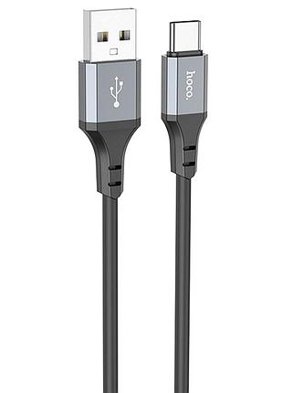 Дата кабель hoco x86 spear usb to type-c (1m) black