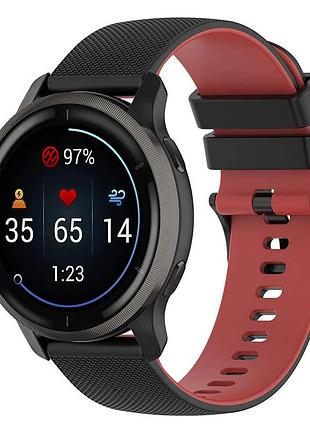 Ремінець ribby для smart watch 20mm black / red