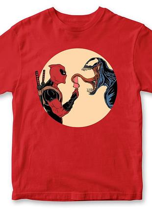 Футболка "deadpool" дідпул 1 червоний, xl
