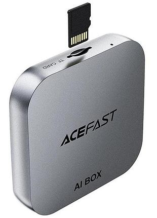 Адаптер acefast qc2 ai box car wireless carplay/android auto metal gray