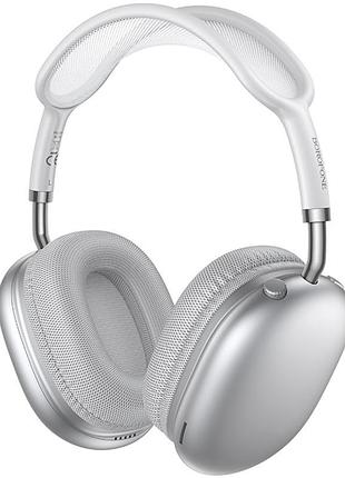 Накладные беспроводные наушники borofone bo36 tone silver