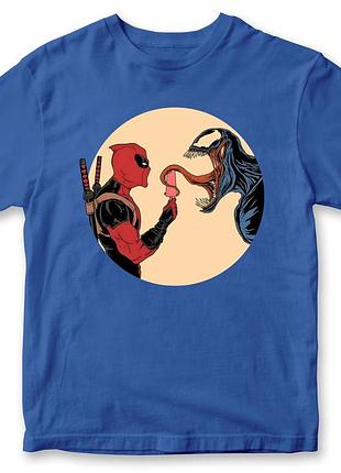 Футболка "deadpool" дедпул 1 синий, xl