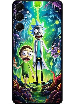Силіконовий чохол бампер для samsung a15 з малюнком рік і морті rick and morty