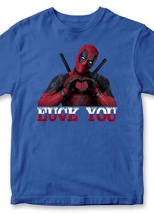 Футболка "deadpool" дедпул 2 синий, m