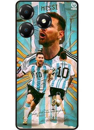 Силиконовый бампер чехол для zte blade a36 с рисунком messi аргентина месси
