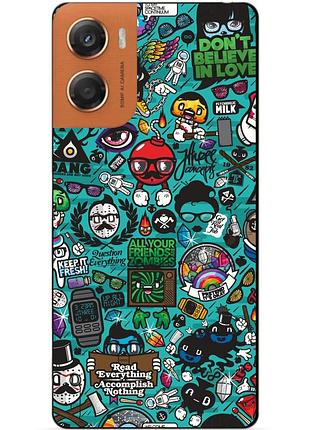 Силіконовий чохол бампер для motorola moto g06 з малюнком стикери