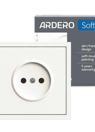 Розетка ardero er111-w soft 16а без заземления белая