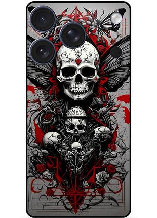 Силиконовый чехол для iphone 17 pro max с рисунком череп скелет