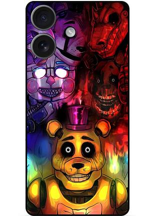 Чехол силиконовый бампер для iphone 17 с рисунком фредди freddy аниматроники