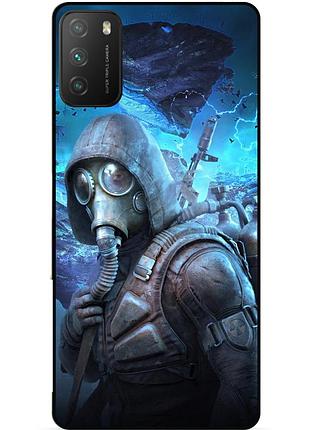 Силиконовый чехол бампер для xiaomi poco m3 stalker сталкер