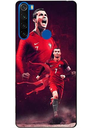 Силиконовый бампер чехол для xiaomi redmi note 8t с рисунком ronaldo португалия роналдо