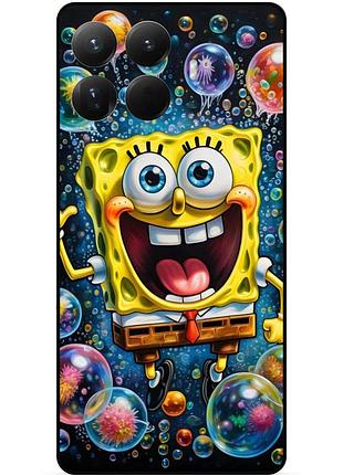 Силиконовый бампер чехол для xiaomi 15t pro с картинкой губка боб sponge bob